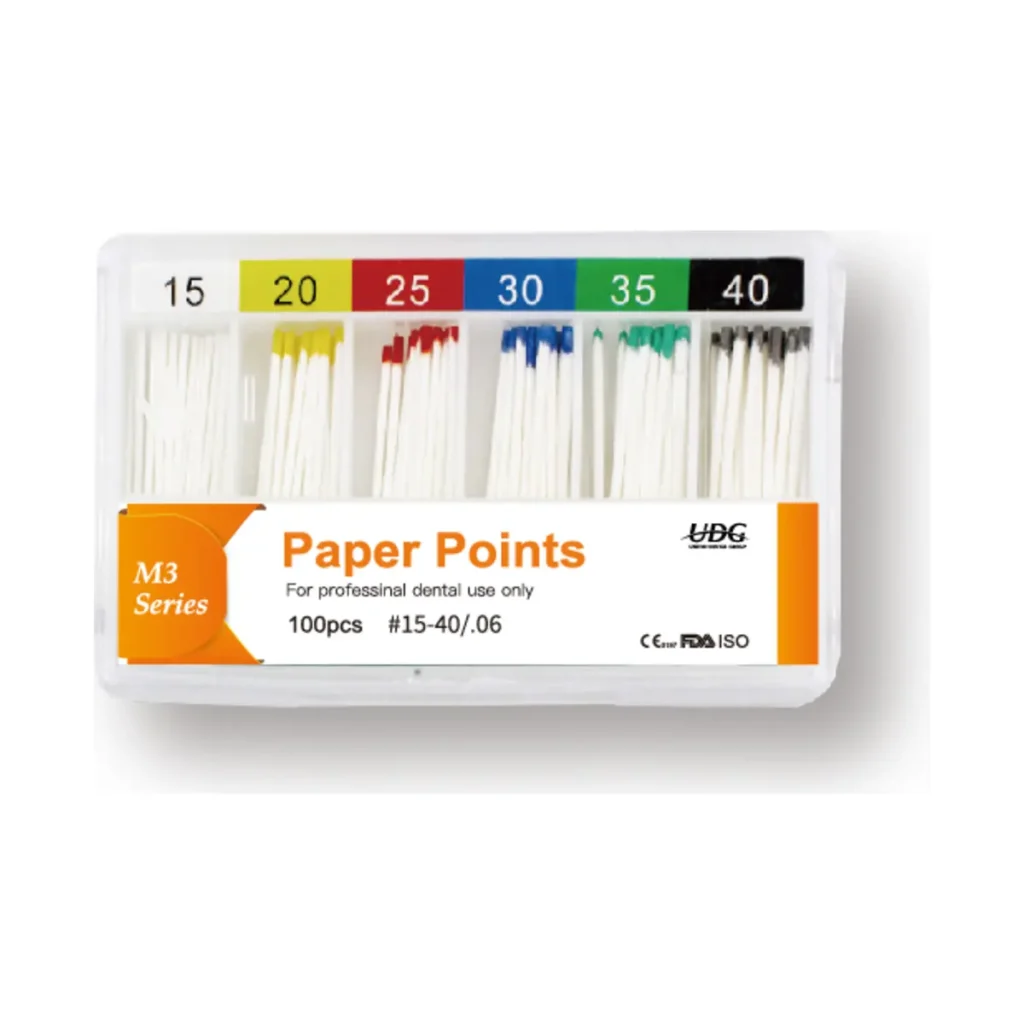 Хартиени щифтове UDG M3 Paper Points, размери №15–40, конусност 2%, 4% и 6%